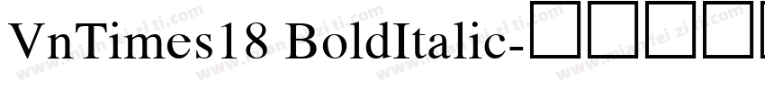 VnTimes18 BoldItalic字体转换